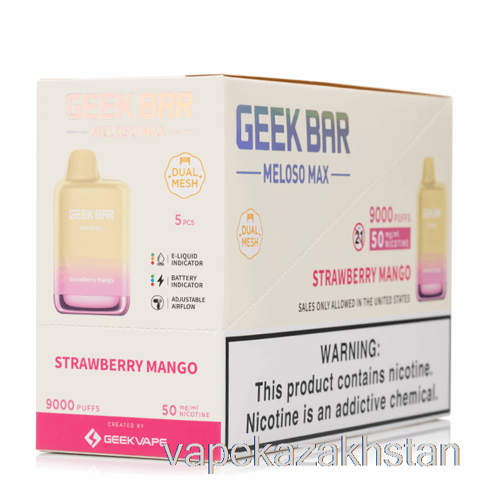 Vape Kazakhstan [5-Pack] Geek Bar Meloso MAX 9000 Disposable